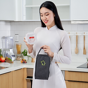 Bộ 5 hộp thủy tinh hộp đựng cơm trữ thức ăn thực phẩm trong tủ lạnh chịu nhiệt COBA'COOK 400ml- CCR45