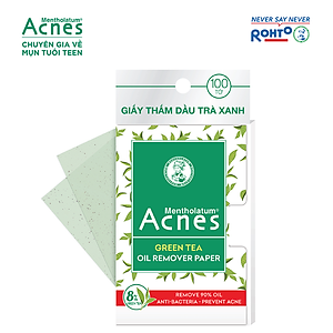 Giấy thấm dầu trà xanh Acnes Oil Remover Paper Green Tea 100 tờ