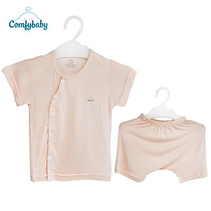 Bộ quần áo cộc cho bé 100% Cotton Lụa – Comfybaby Siêu nhẹ - thoáng mát QACF22042021 size 3-12 tháng
