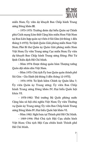 Kết Thức Cuộc Chiến 30 Năm - Thượng tướng Trần Văn Trà
