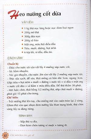 Sách Các Món Heo, Bò, Gà, Vịt (Tái Bản)