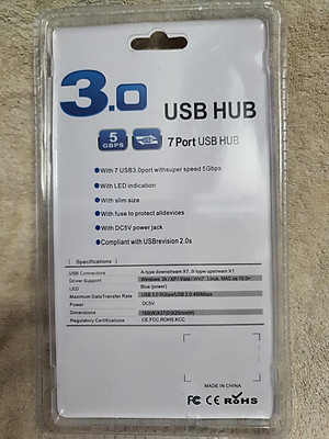 Hub chia 7 cổng USB, usb Hub tốc độ 3.0 - Hàng chính hãng