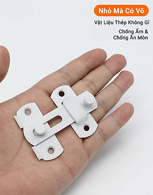 Chốt Cài Cửa KUNBE Bằng Thép Không Gỉ Dày Dặn Chống Phá Khóa Từ Bên Ngoài