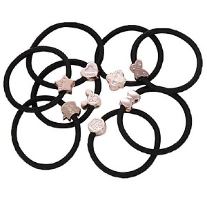 100 dây thun chun buộc tóc hạt kim loại phong cách Hàn Quốc nhiều màu mẫu ngẫu nhiên