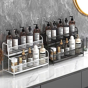 Kệ Để Bàn Bếp 2 Tầng Lưới Thép Sơn Tĩnh Điện Chống Rỉ, Kệ Mỹ Phẩm Trang Trí Tiện Lợi - HÀNG CHÍNH HÃNG MINIIN