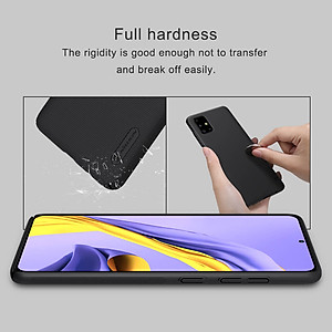 Ốp Lưng Sần chống sốc cho Samsung Galaxy A71 hiệu Nillkin Super Frosted Shield (Đính kèm giá đỡ hoặc miếng dán từ tính) - Hàng Chính Hãng