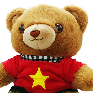 Gấu Bông Yêu Nước Áo Quốc Kỳ 20 cm - ZooZoo