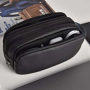 Túi  phụ kiện Wiwu Salem Anti - Theft Travel Pouch thiết kế kích thước nhỏ, sức chứa lớn, có dây kéo YKK rất bền - Hàng chính hãng