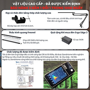 Đèn bàn học Led bảo vệ mắt Ergo Edge 3 DandiHome chống cận để làm việc, đọc sách cao cấp có thể kéo dài và gấp gọn 