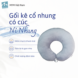 Gối Chữ U Kê Cổ Vải Nhung Mềm Mại Chống Đau Mỏi Vai Gáy Cho Dân Văn Phòng, Lái Xe, Du Lịch