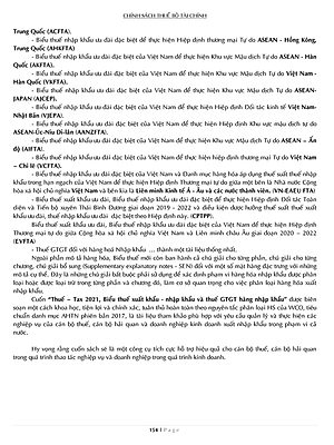 Sách Thuế TAX 2021 - Biểu Thuế Xuất Khẩu - Nhập Khẩu Và Thuế GTGT Hàng Nhập Khẩu (Song Ngữ Anh - Việt)