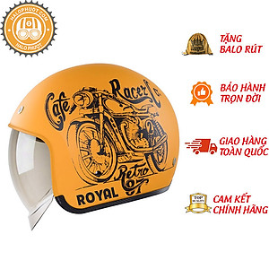 Nón bảo hiểm Royal kính âm M139 tem V7