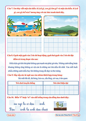 Combo Bài Tập Tuần và Đề Kiểm Tra Toán, Tiếng Việt Lớp 2 - Cánh Diều (Tự Chọn Sách)