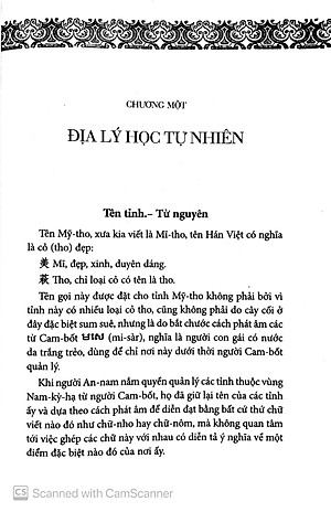 Sách Chuyên Khảo Về Tỉnh Mỹ Tho - Địa Lý Học : TỰ NHIÊN, KINH TẾ & LỊCH SỬ NAM KỲ