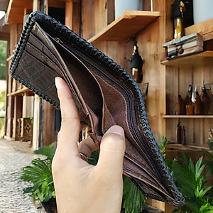 Ví Da Cá Sấu 2 Mặt Đan Viền [GÙ CÁ SẤU RẤT ĐẸP]