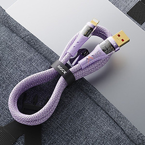 Dây sạc nhanh ip Rockspace Z21 chuẩn sạc nhanh dây dù dài 120cm siêu bền-Hàng chính hãng BH 12 tháng