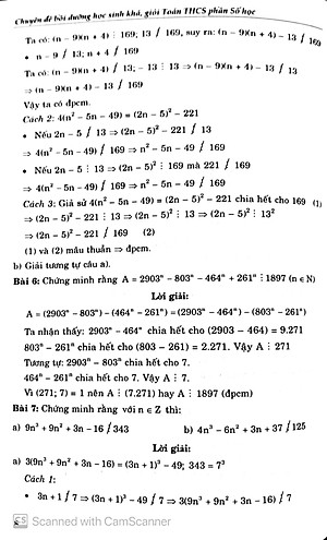 Chuyên đề bồi dưỡng học sinh khá, giỏi Toán THCS Phần Số Học  