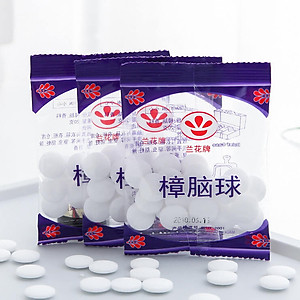 2 Gói 40 Viên Băng Phiến Để Tủ Quần Áo Long Não Thơm Đuổi Côn Trùng Gián Chuột Kiến Hiệu Quả