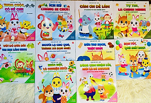Sách Truyện Ehon Nhật Bản- Combo 10 cuốn Sách Ehon Ươm Mầm Kỹ Năng Sống dành cho trẻ (Song ngữ Việt Anh)