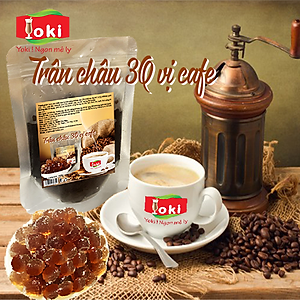 Trân châu 3Q vị cafe Yoki dai, giòn, quyện với vị đắng nhe thơm nồng nàn của cafe