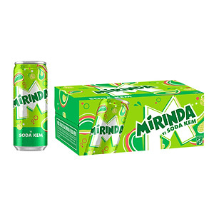 Thùng 24 Lon Nước Ngọt Có Gaz Mirinda Soda Kem (320ml/lon)