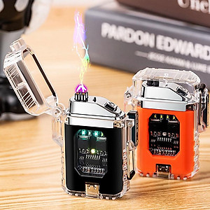 Vỏ Hột Quẹt Bật Lửa Sạc Điện USB K30 Tia Lửa Điện Plasma Chống Nước Cực Tốt - Full Hộp Đựng