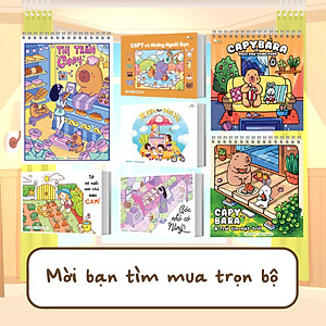 Combo Sách tô màu Capybara - Ngôi nhà hạnh phúc và Trái tim mặt trời (2 Cuốn)