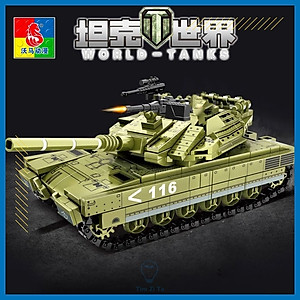 Đồ chơi lắp ráp sáng tạo xe tăng chủ lực Merkava MK-4, 475 chi tiết nhiều kiểu chơi vui nhộn cho bé