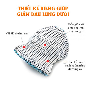 Gối kê lưng Ema cho người đau mỏi thắt lưng, thoát vị đĩa đệm, bà bầu, người cao tuổi, dân văn phòng...