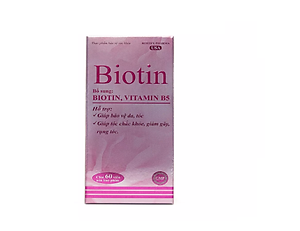 Biotin ROXTECH bổ sung Vitamin B5 giúp tóc chắc khỏe, giảm gãy rụng tóc Hộp 20 viên