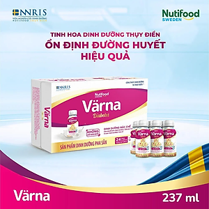 Thùng Sữa Bột Pha Sẵn Cho Người Tiểu Đường Värna Diabetes (24 Chai X 237ml) - GI Thấp Ổn Định Đường Huyết