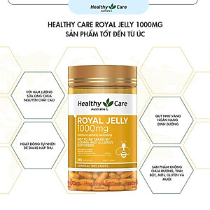 Sữa Ong chúa Healthy Care Royal Jelly Úc Hỗ trợ đẹp da, làm chậm quá trình lão hóa, giảm nám, tàn nhanh, tăng sức khỏe tổng thể - OZ Slim Store