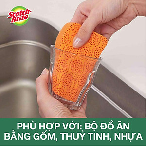 Miếng rửa chén hạt nổi siêu sạch không trầy xước Scotch-Brite 3M CR-HNKT