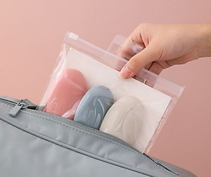 Set 3 chiết mỹ phẩm, dầu gội, sữa tắm mang đi du lịch siêu tiện lợi tặng kèm túi zip