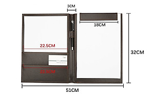 Bìa trình ký da đôi bằng da cao cấp