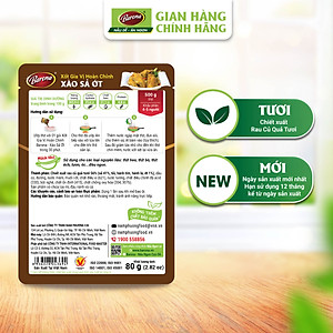 Xốt Gia Vị Hoàn Chỉnh Barona - Xào Sả Ớt 80g