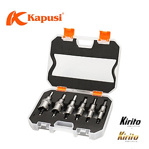 Bộ 6 mũi khoét sắt, Inox Kapusi Nhật Bản bao gồm 16 -18 - 20 - 22 - 25 - 30 K-3692