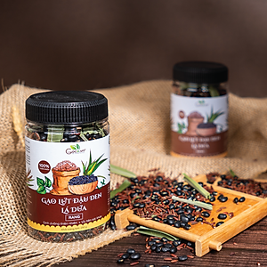 Gạo lứt đậu đen lá dứa rang Goce - Lọ 250g