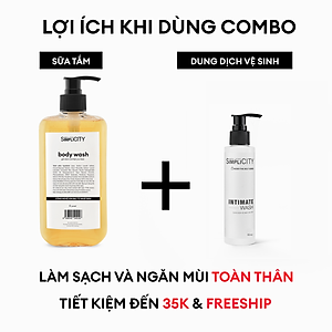 Dung dịch vệ sinh nam Men Stay Simplicity giảm ngứa, làm sạch & ngăn mùi hiệu quả Intimate Wash 80ml