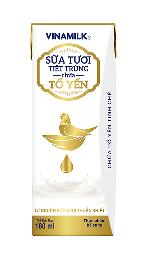 Thùng 24 hộp Sữa tươi tiệt trùng chứa tổ yến Vinamilk Green farm - hộp 180ml