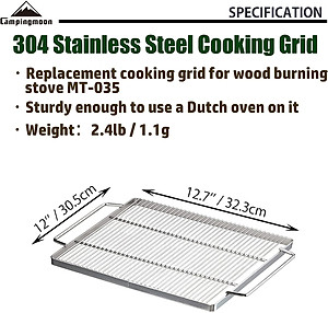Phụ kiện vỉ lưới nướng bếp dã ngoại Campingmoon MT-035W1