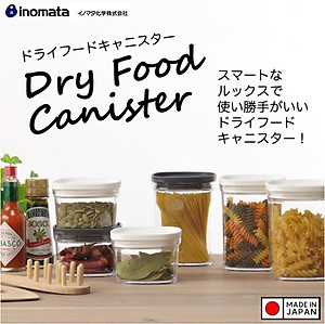 Hộp đựng thực phẩm khô Inomata, nắp mềm dẻo ôm khít với thân hộp giúp giữ kín & bảo quản thực phẩm an toàn - nội địa Nhật Bản