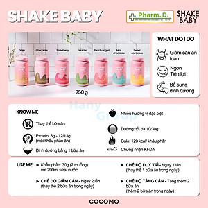 [MUA 1 TẶNG 1 MINISIZE] Bột Ngũ Cốc Ăn Kiêng Diet Protein Shake Baby 750g Giúp Kiểm Soát Cân Nặng, Cải Thiện Vóc Dáng từ Hàn Quốc (750g)