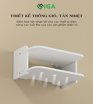Kệ Wifi Treo Tường 2 Tầng Không Cần Khoan Để Đầu Thu Kỹ Thuật Số, Remote, Điện Thoại - IG407
