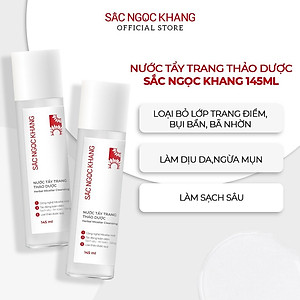 Bộ đôi làm sạch và dưỡng ẩm Sắc Ngọc Khang Nước tẩy trang 145ml +  Nước hoa hồng 145ml