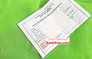 Túi đựng giấy tờ khổ A5 bằng nhựa dẻo PVC (sổ đăng kiểm, giấy chứng nhận tiêm vacxin, hoá đơn...) bamarau - Loại có nắp đậy