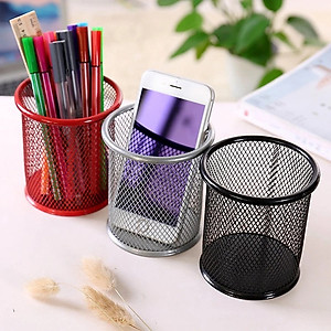 Lọ Đựng Bút Lưới Bằng Kim Loại PaKaSa (Giao Màu Ngẫu Nhiên) - Hàng chính hãng 