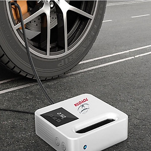 (TOYOTA) Bơm Lốp Điện Tử TOYOTA Tự Ngắt Cao Cấp, Dây Dài Đến 4 Bánh Xe, Lõi Đồng Mạnh Mẽ Bền Bỉ