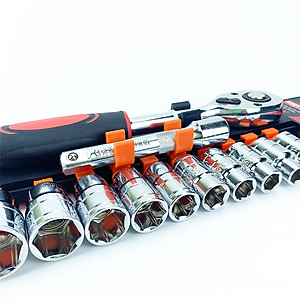 Bộ tuýp khẩu Kiotool 12 chi tiết sửa chữa xe máy mở bu lông đa năng