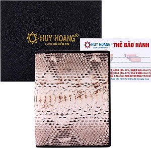 Ví Nam Da Trăn Nguyên Thủy Kiểu Đứng Huy Hoàng HT2306 (12.5 x 10 cm) - Da Nguyên Thủy